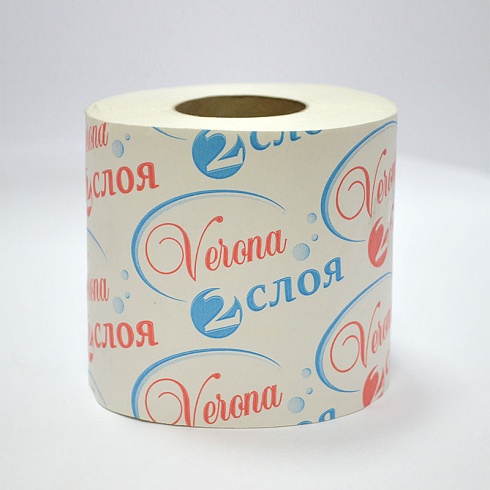 Туалетная бумага "Verona", белая, в амбалаже