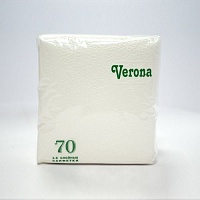Салфетки "Verona", 2 сл, 70 л, белые 
